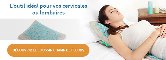 douleurs cervicales :  coussin Champ de Fleurs